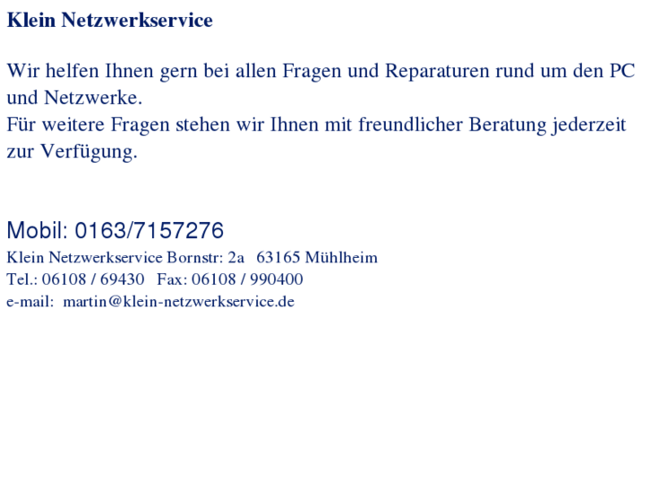 www.klein-netzwerkservice.de