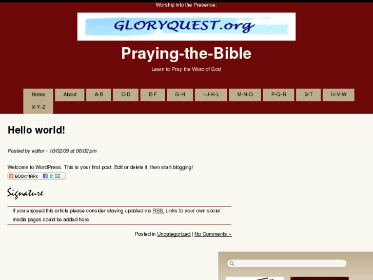 www.praying-the-bible.com