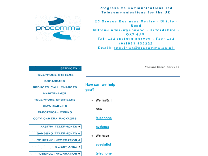 www.procomms.co.uk