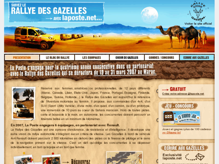 www.rallyedesgazelles-laposte.com