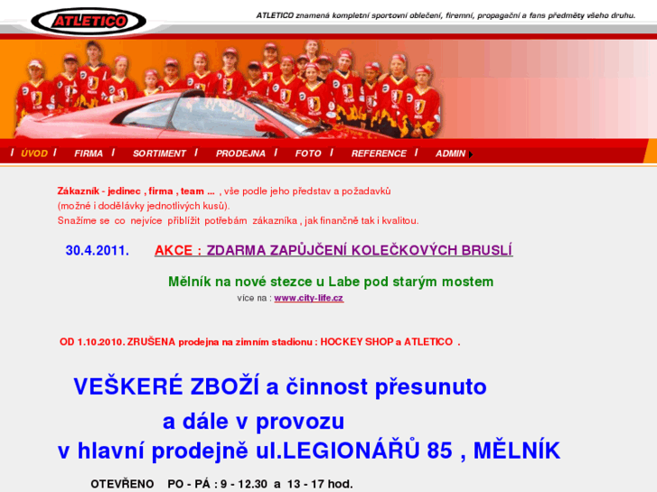 www.atleticomelnik.cz