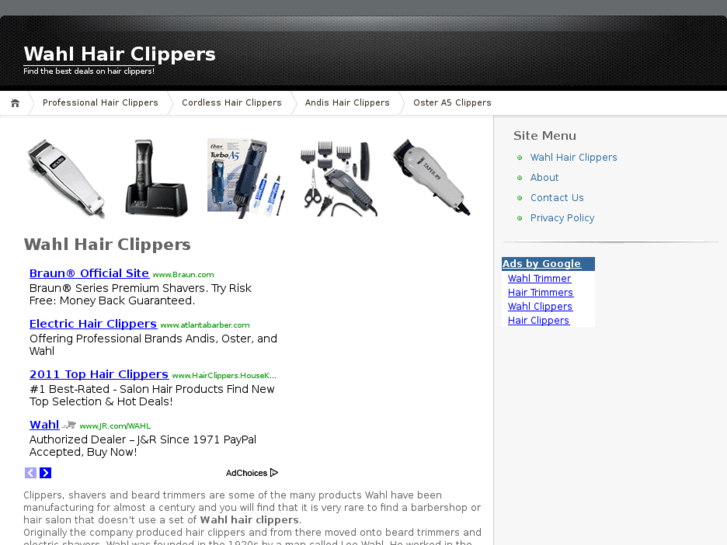 www.wahlhairclippersite.com