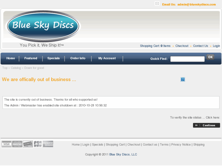 www.blueskydiscs.com