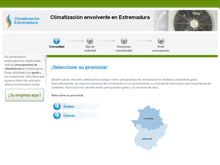 www.climatizacion-extremadura.es