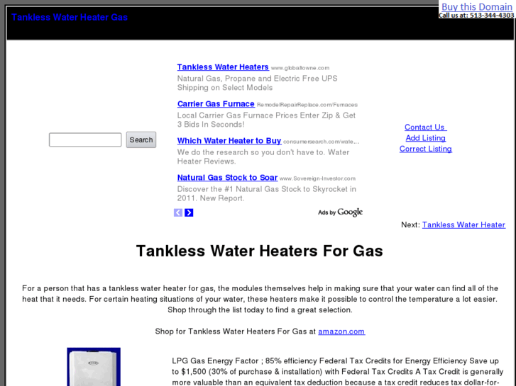 www.tanklesswaterheatergas.com