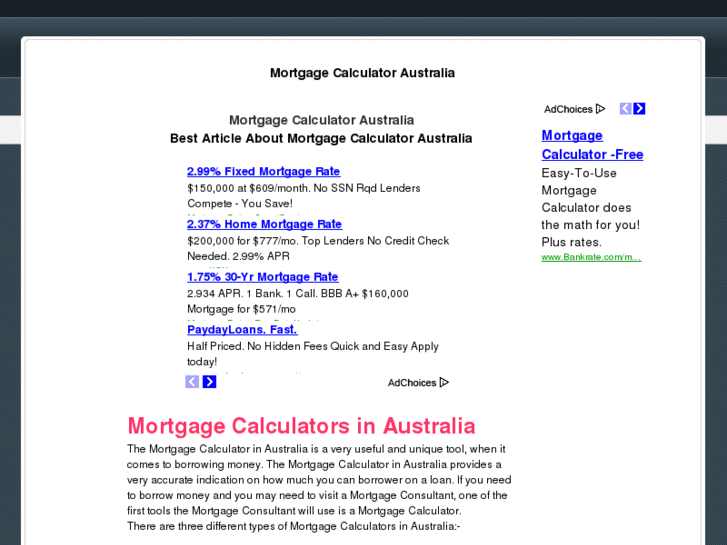 www.mortgagecalculatoraustralia.net