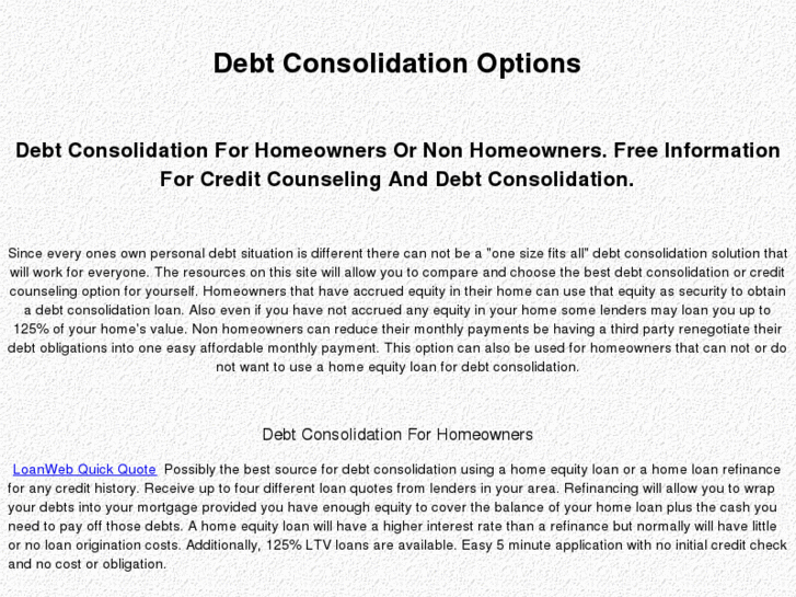 www.debtconsolidationoptions.com