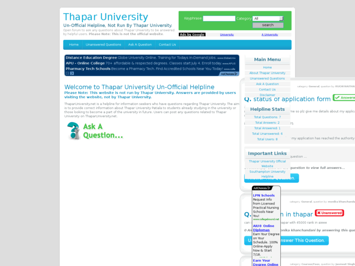 www.thaparuniversity.net