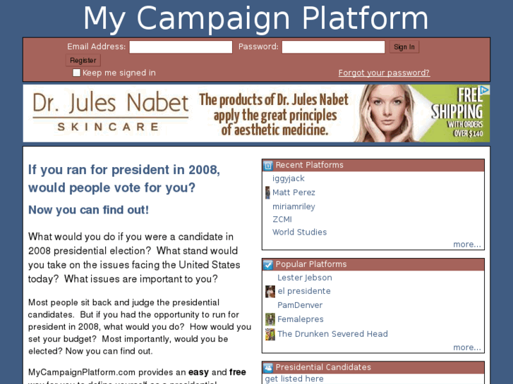 www.mycampaignplatform.com