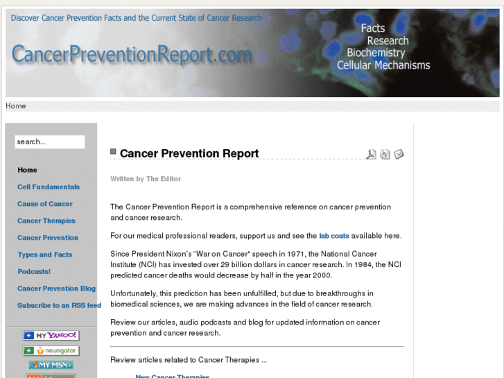 www.cancerpreventionreport.com