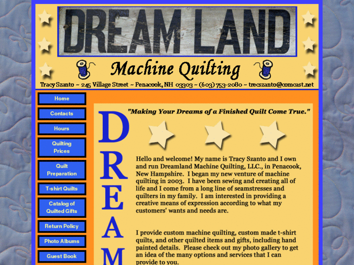 www.dreamlandmachinequilting.com