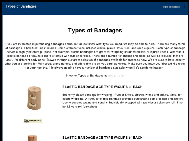 www.typesofbandages.com