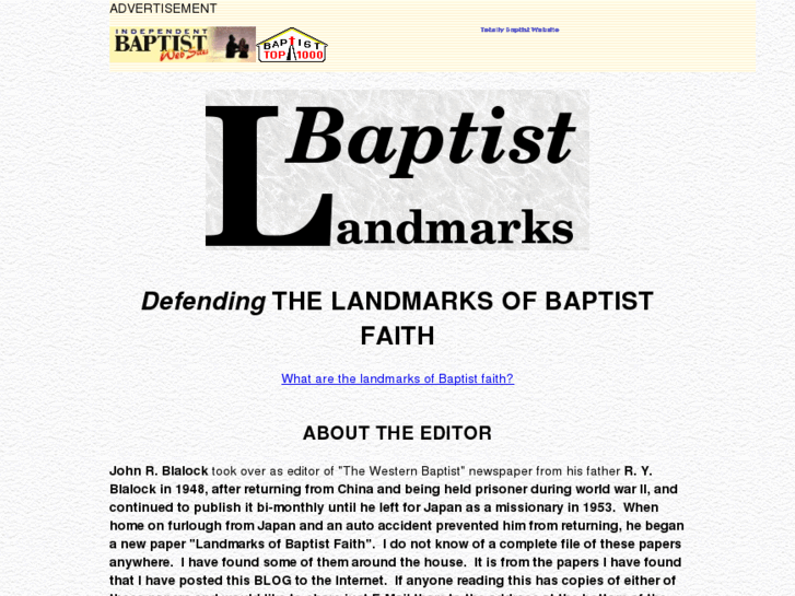 www.baptistlandmarks.org