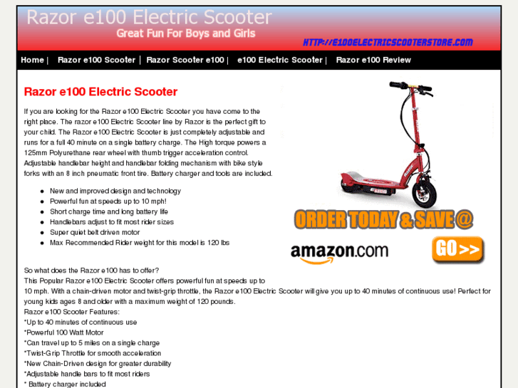 www.e100electricscooterstore.com