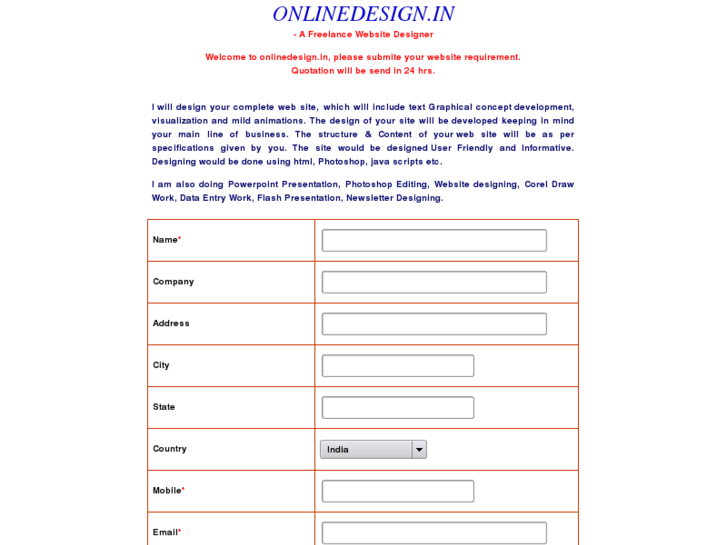 www.onlinedesign.in