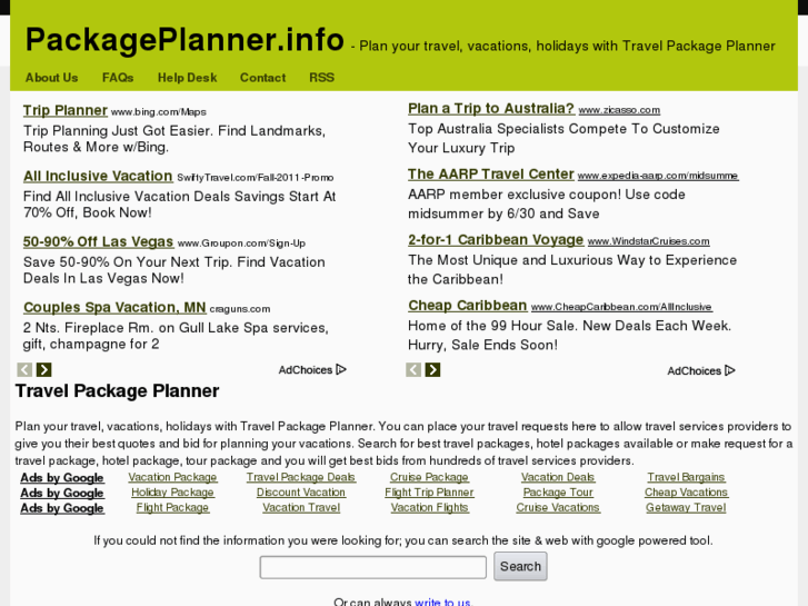 www.packageplanner.info