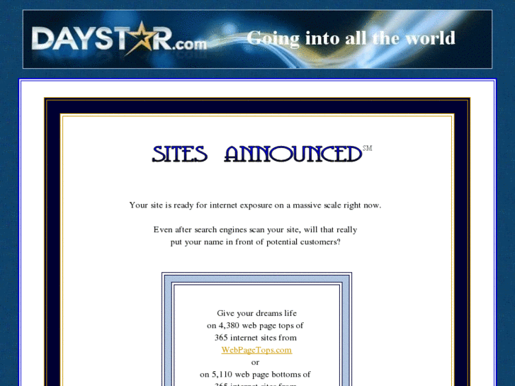 www.sitesannounced.com