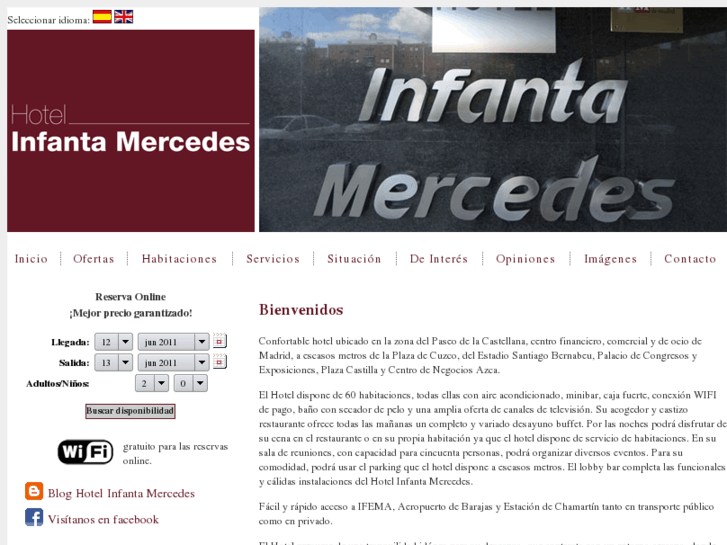 www.hotelinfantamercedes.es