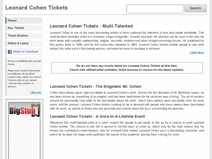 www.leonardcohentickets.com