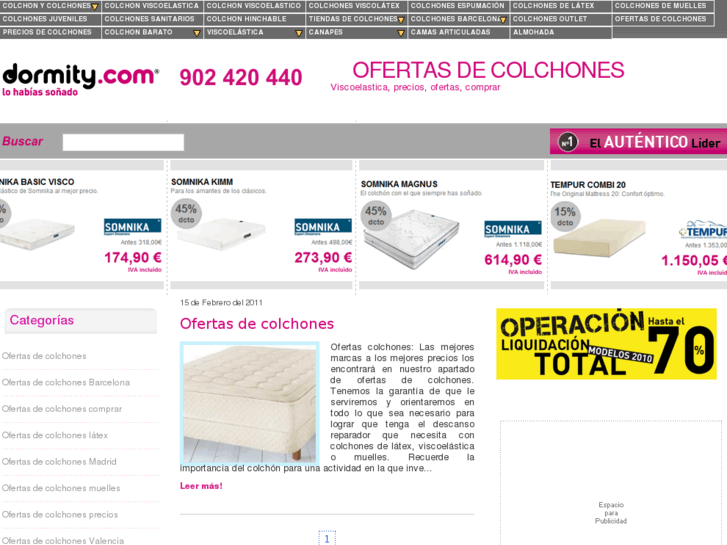 www.ofertasdecolchones.es