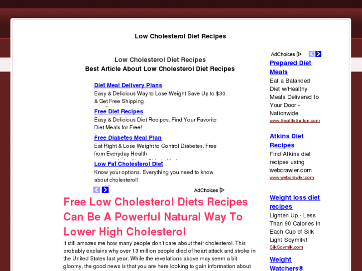 www.lowcholesteroldietrecipes.com