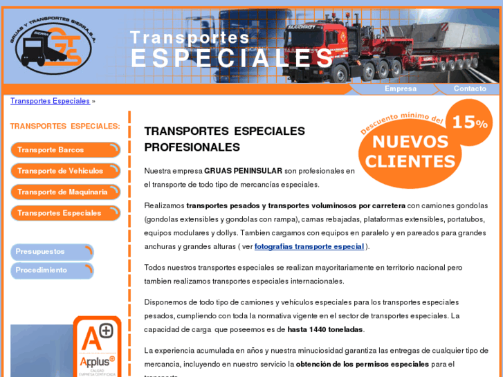 www.transportesespeciales.com.es