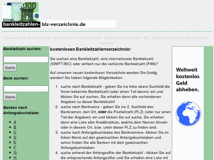 www.bankleitzahlen-blz-verzeichnis.de