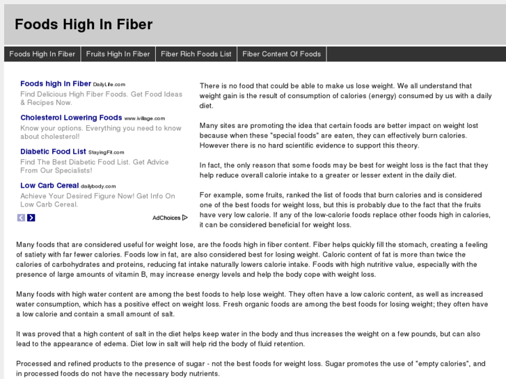 www.foodshighinfiber.info