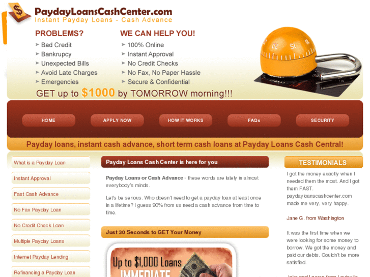 www.paydayloanscashcenter.com