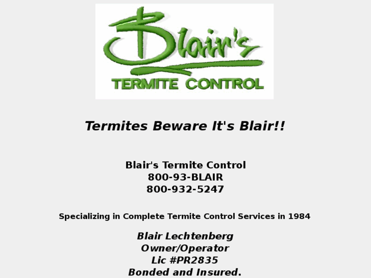 www.blairstermitecontrol.com