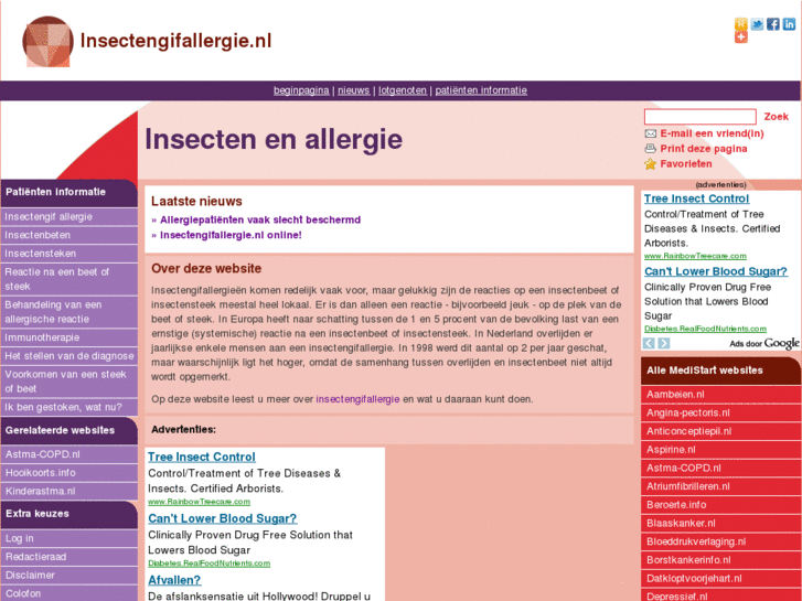 www.insectengifallergie.nl