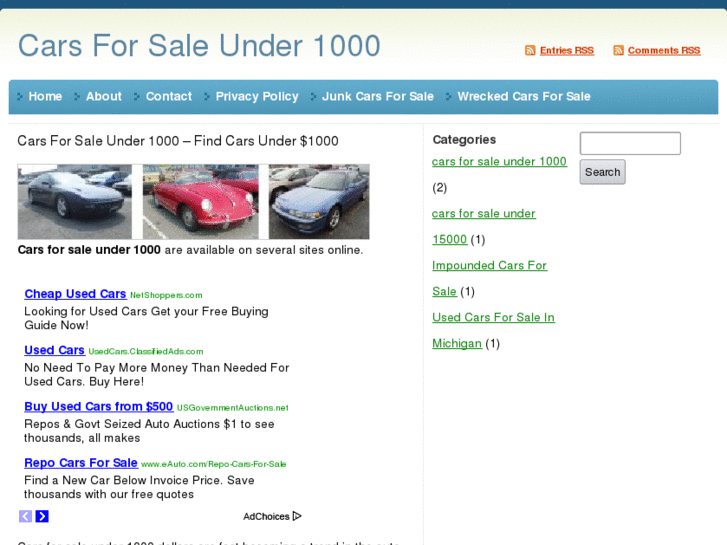 www.carsforsaleunder1000.org