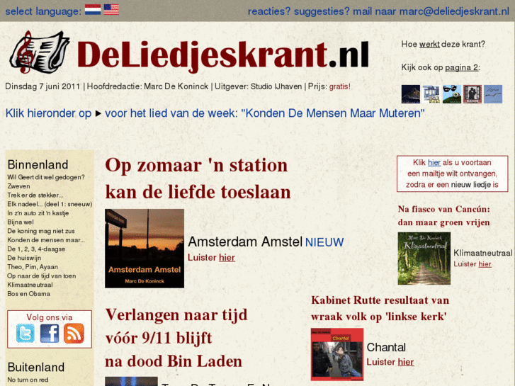 www.deliedjeskrant.nl