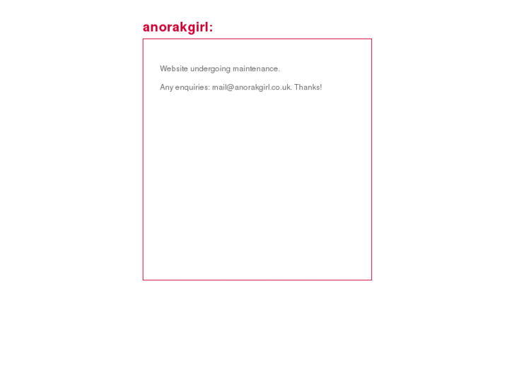 www.anorakgirl.co.uk