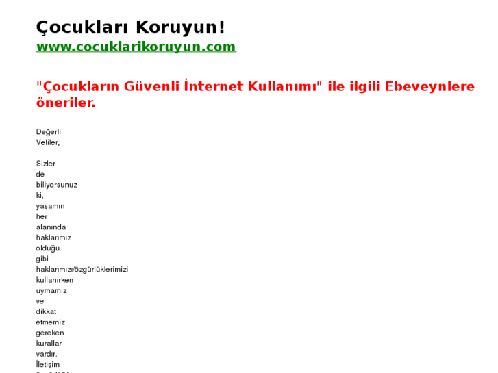 www.cocuklarikoruyun.com