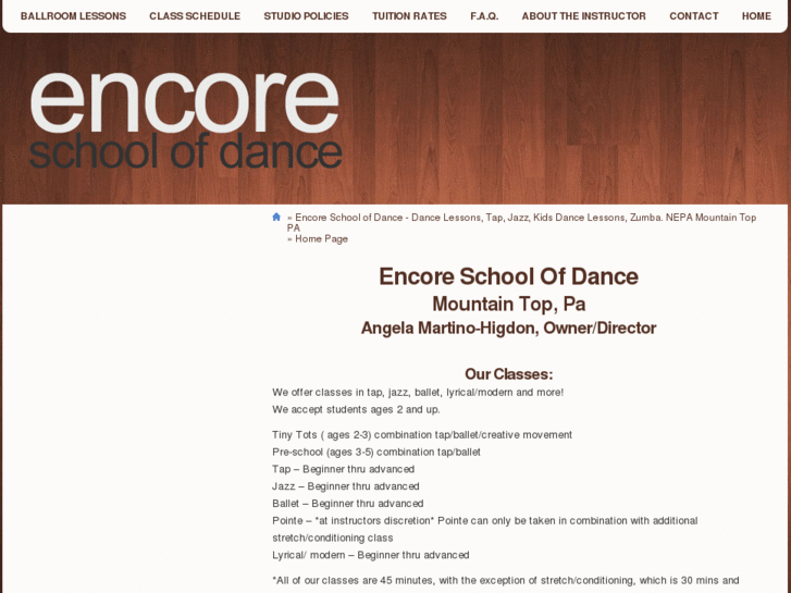 www.encoreschoolofdance.org