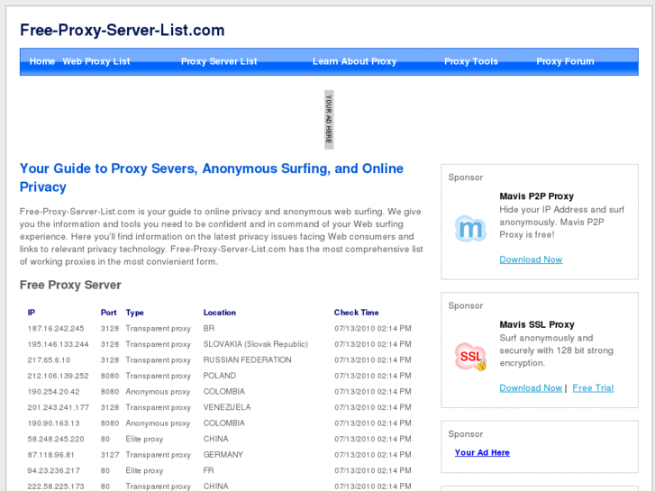 www.free-proxy-server-list.com
