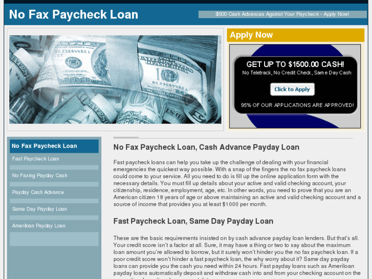 www.nofaxpaycheckloan.org