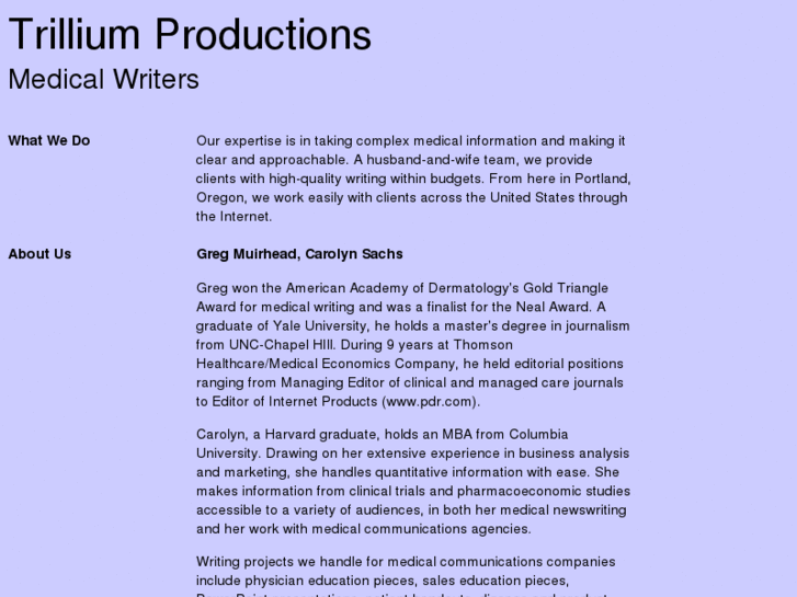 www.trilliumproductions.com