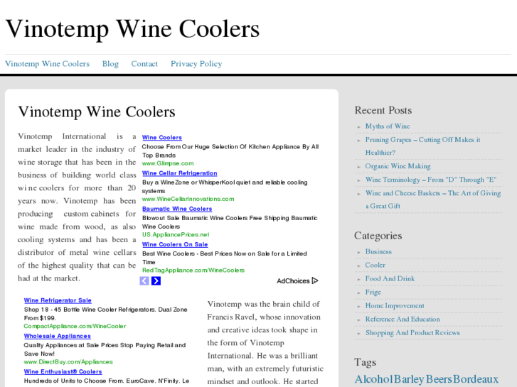 www.vinotempwinecoolers.org