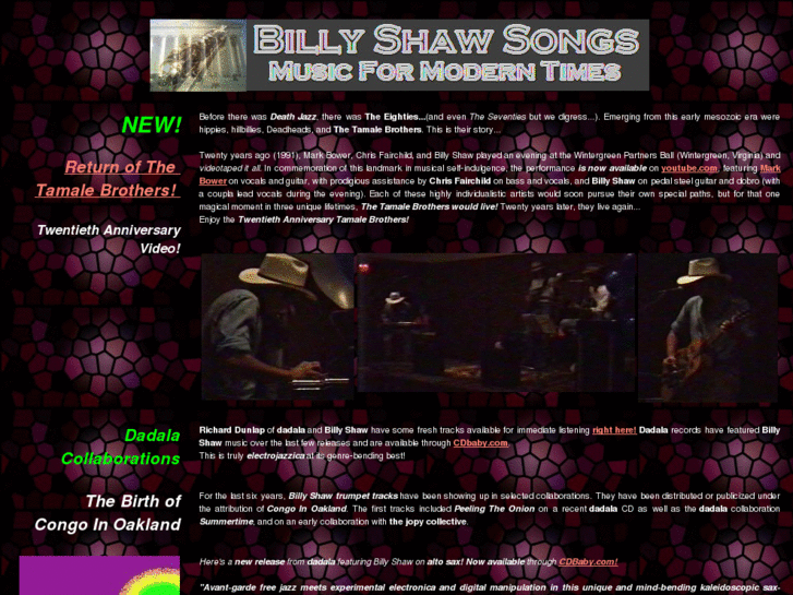 www.billyshawsongs.com