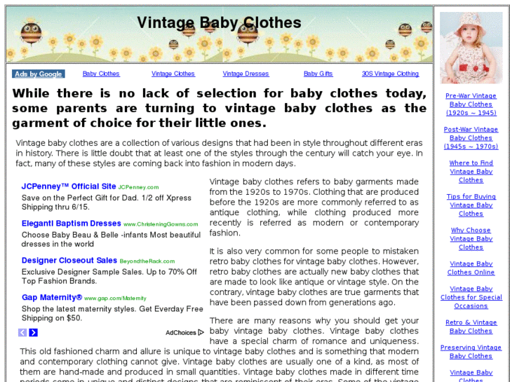 www.vintagebabyclothes.org