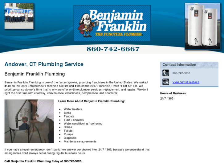 www.benjaminfranklinplumbingct.com