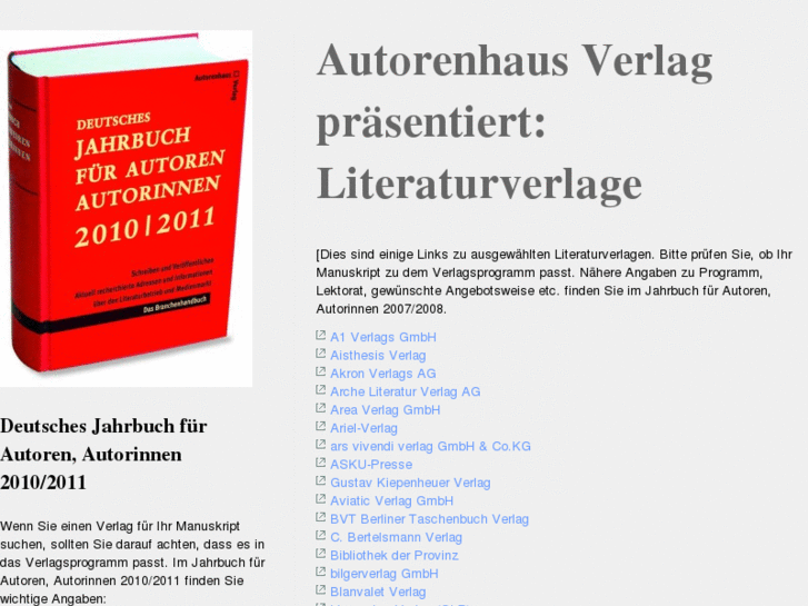 www.literaturverlage.de