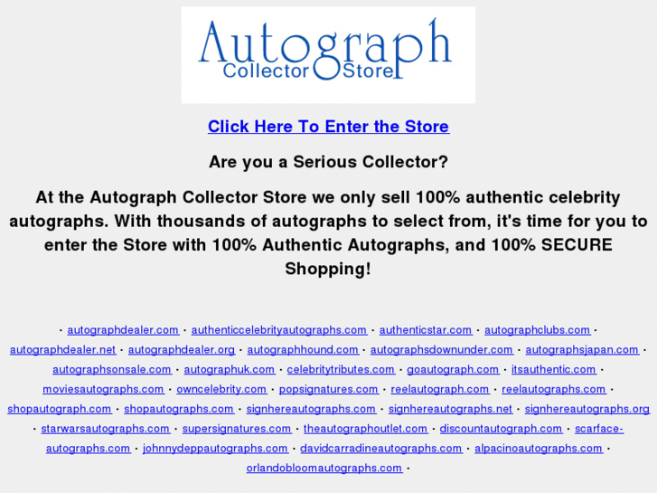 www.autographcollectorstore.com