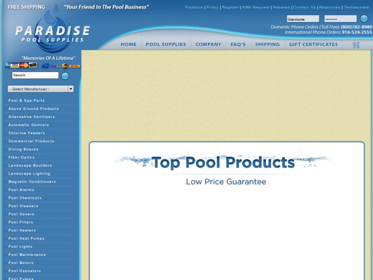 www.paradisepoolsupplies.com