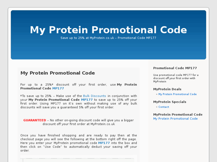 www.myproteinpromotionalcode.com