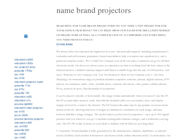 www.name-brand-projectors.com