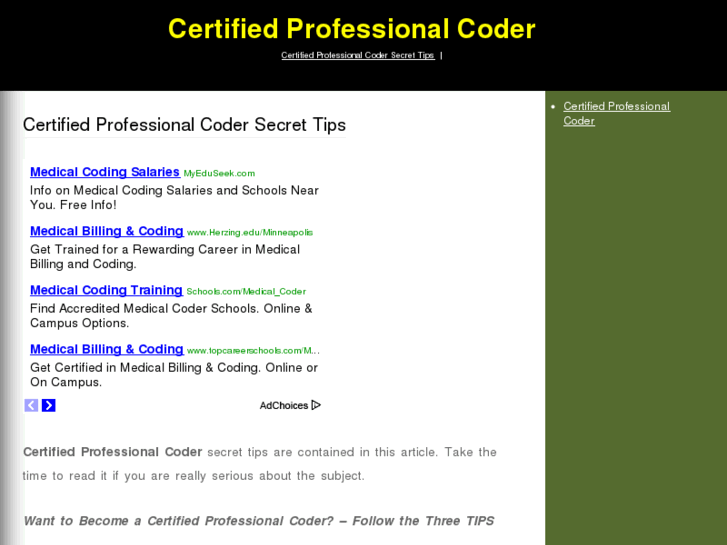 www.certifiedprofessionalcoder.org