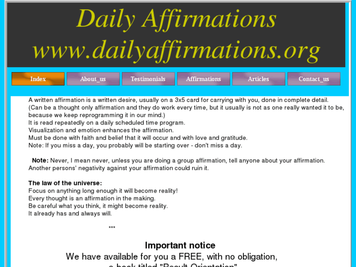 www.dailyaffirmations.org